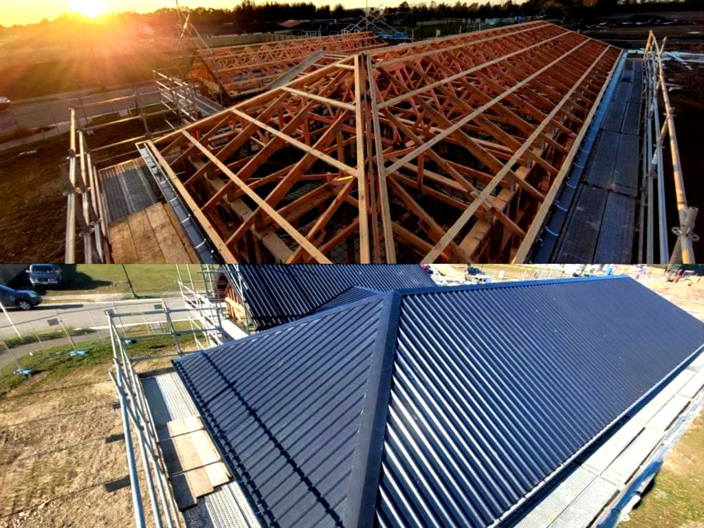 New build roof - Before and after